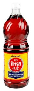Authentic fish sauce (Tiparos brand), 1.5 liter PET bottle.
