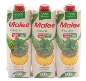 Malee 100% Pineapple Juice 1 L x 3